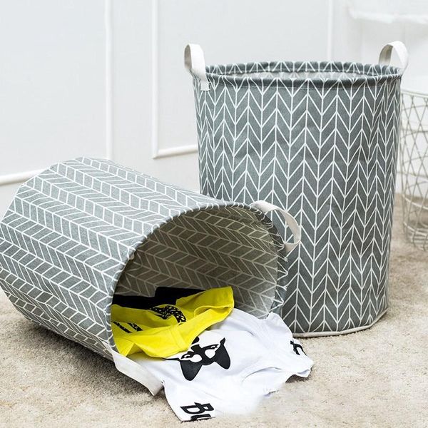 

laundry bags waterproof canvas deskstorage basket sundries underwear toy box cosmetic book organizer stationery container