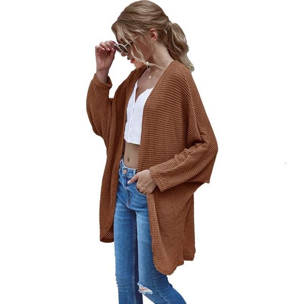

2021 new autumn thin knitted cardigan women casual long sleeve solid color coat female oversized vintage sweater nqbx, White;black