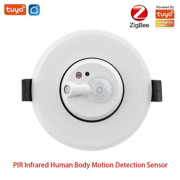 

smart home control tuya zigbee ceiling-mounted human presence sensor ac200v high sensitivety pir infrared body motion detection