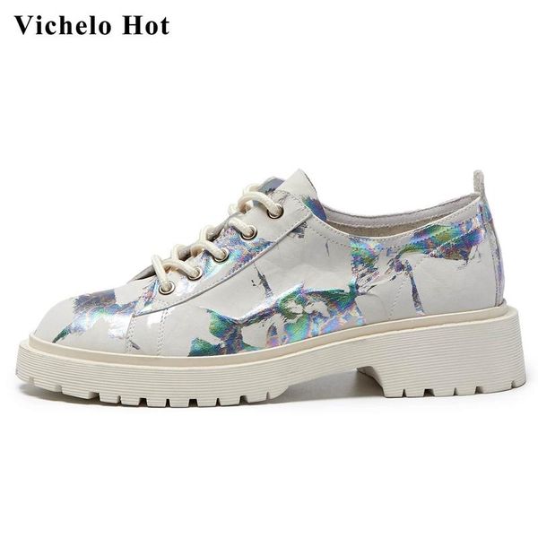 

dress shoes vichelo 2021 full grain leather med heel high street fashion mixed colors beauty lady lace up summer casual women pumps l70, Black