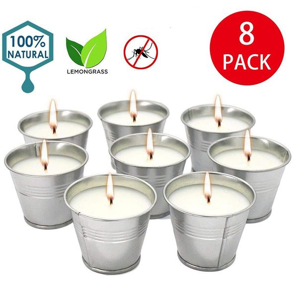 

8 pcs citronella scented candles scent in a mini tin bucket or home wedding birthday decoration valentine gift home decor supply