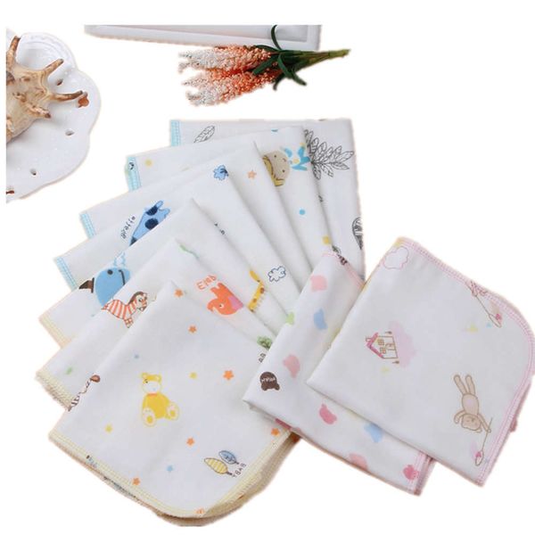 

custom made square towel high density 6-layer gauze handkerchief cotton breast-feeding burping cloth baby triangle saliva, White