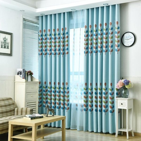 

curtain & drapes chinese shading printed rural style children's room cartoons childlike bed curtains for living bedroom