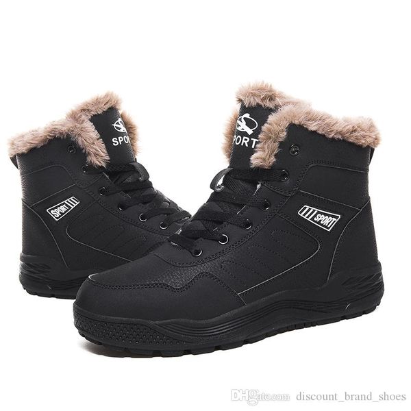 

2021 men boots sale designer pattern1 soft black grey plus velvet warm man boy mens sneakers boot trainers outdoor walking shoes