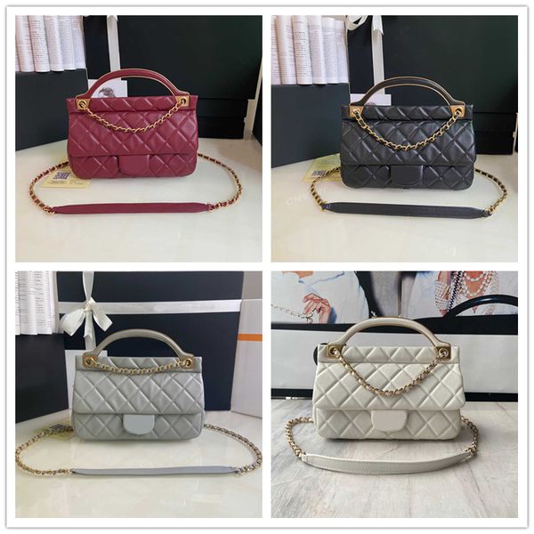 

2021 new bag classic lady handbag diagonal bag leather as2438 23-20-8