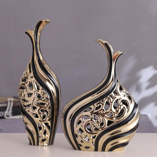 

vases nordic ceramic vase hollow ornaments home decoration tv cabinet dining table living room crafts floral simple