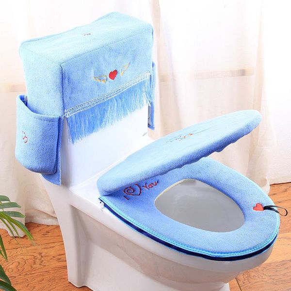 

toilet seat covers zipper fastener dual-use can be washed for four seasons