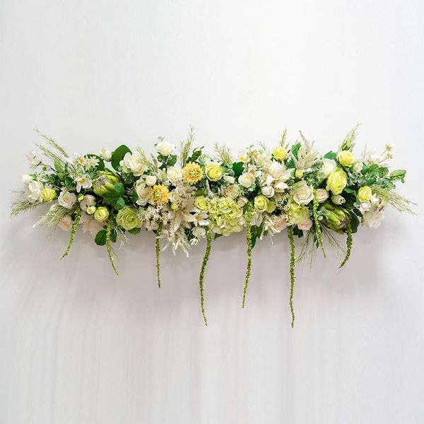 

decorative flowers & wreaths high end customized simulation flower row wedding activity store opening site layout silk decoration