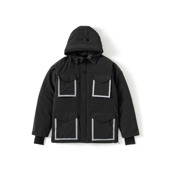 

winter outdoor leisure sports down jacket white duck windproof parker warm fashion classic adventure jackets, Black