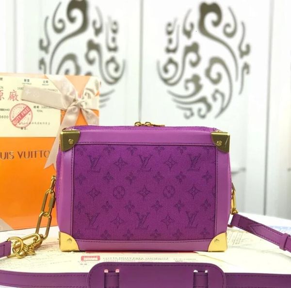

body handbags shoulder designer soft trunk bag luxury iconic handles m44723 bags totes cross denim bag clutches evening purple
