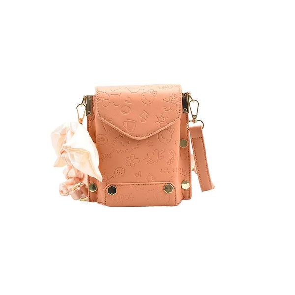 

evening bags 2021 arrivals women pu leather shoulder pattern printing silk scarf decoration design daily shopping style portable bag