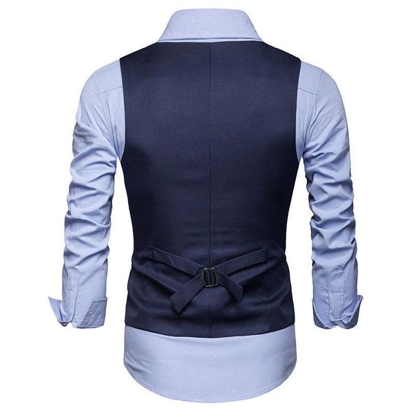 

men's vests fashion formal casual dress vest tie suit slim tuxedo waistcoat coat, Black;white