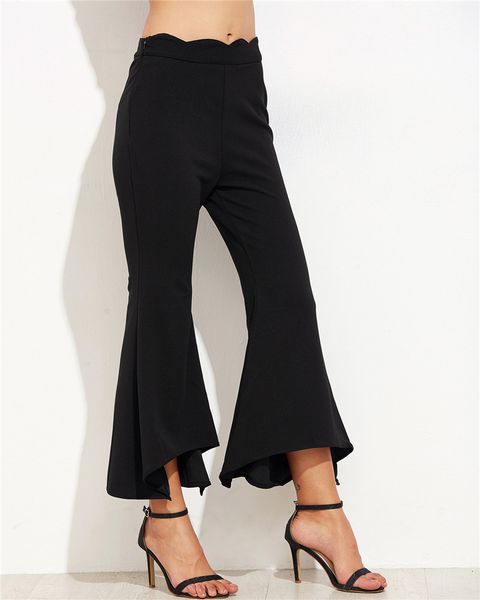 

fine summer lady extension leg pants length black female ankle t6235 a4ck, Black;white