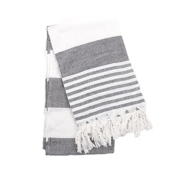 

towel drop 100% cotton turkish beach towels large size 180*100cm tassel striped bath for adults bathroom