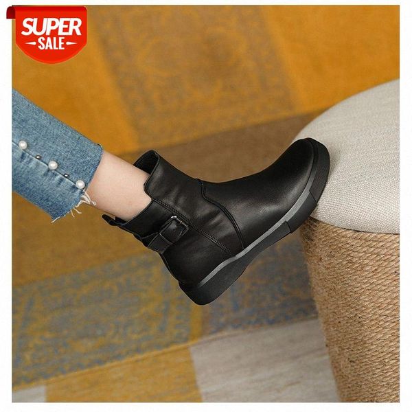 

spring and winter women's short boots thick soled martin thin #8q4c, Black