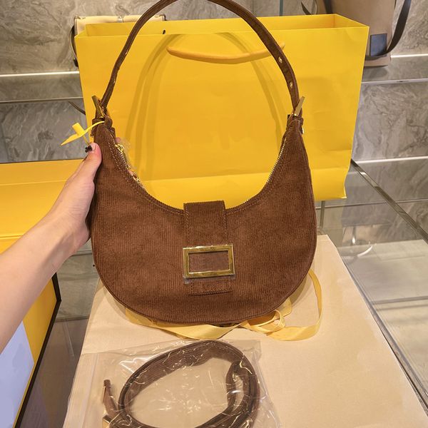 

lastest arrival corduroy baguette ladies designers shoulder bags fashion all-match mobile phone bag luxurys messenger purse