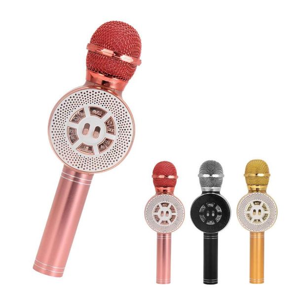 

upgrade~3 in1 wireless bhluetooth speaker karaoke microphone portable mic player recorder with dancing led lights for home ktv
