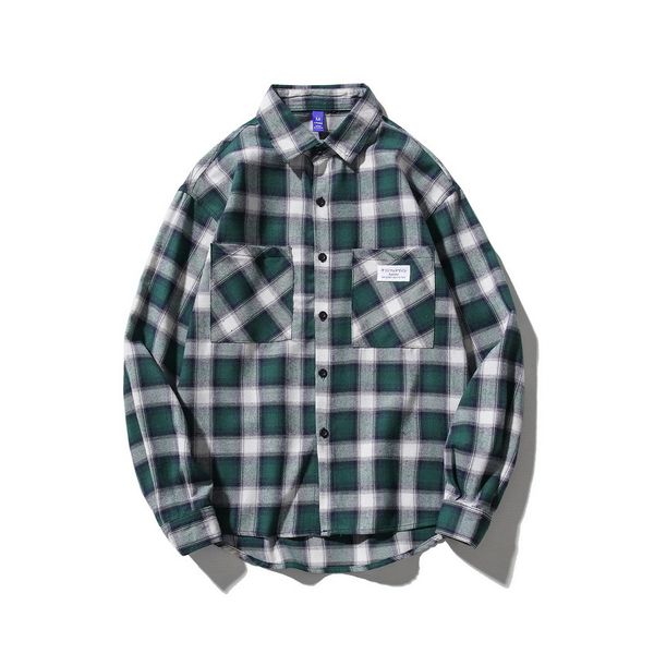 

2021 casual brand men's plaid shirts long sleeves new spring autumn oversize m-5xl 3jio, White;black