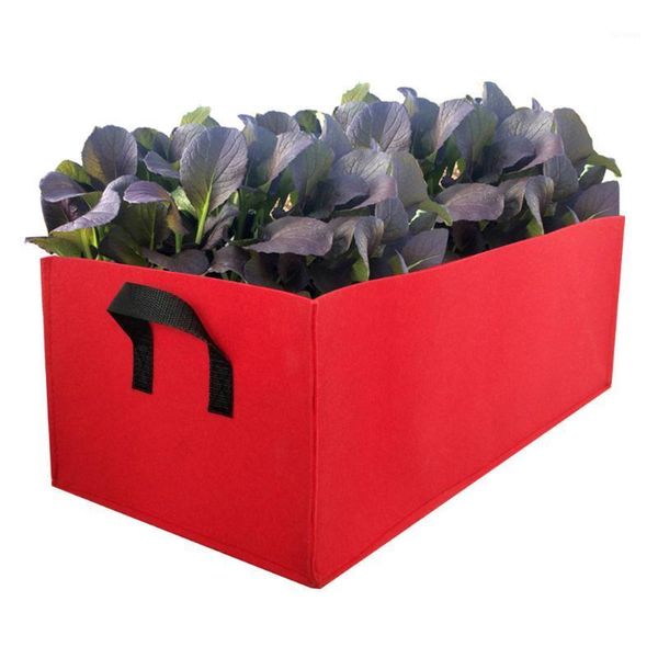 Plantadores Pots 1 Pcs crescem sacos saco de plantador com alça de alças plantando jardim raiz de morango respirável vegetal vegetal pote reutilizável