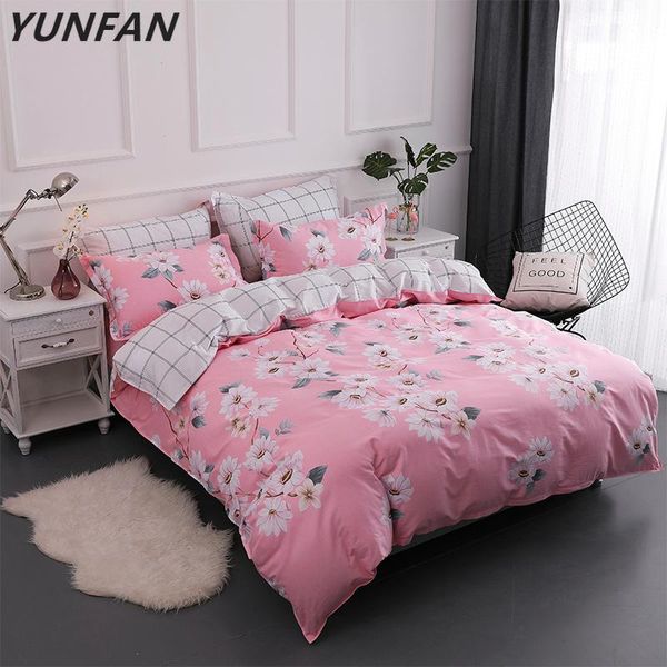 

bedding sets pink flower selling duvet cover comfortable princess style quilt soft pillow case home textiles
