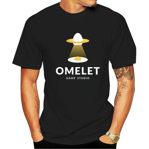 

men's t-shirts summer fashion printed cotton t shirt omelet loose casual man and woman with short sleeves, White;black