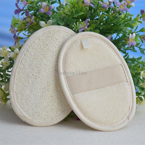 

soft exfoliating natural loofah sponge strap bath handle pad shower massage scrubber brush skin body bathing spa washing accessories