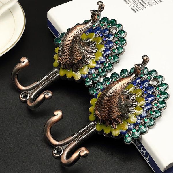 

european style window fashion curtain tieback peacock shape aluminum alloy retro home supplies holder wall hook storage other decor