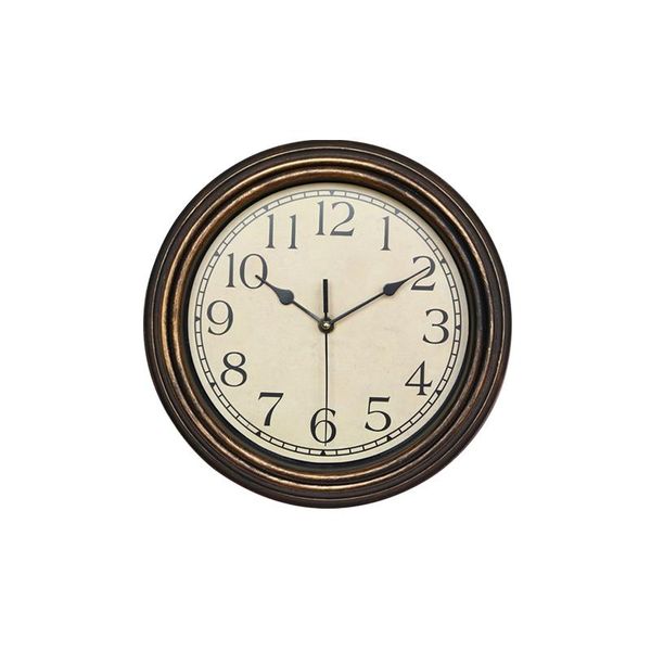

wall clocks antique round silent kitchen battery operated non ticking decorative home living room european style 12inch vintage clock