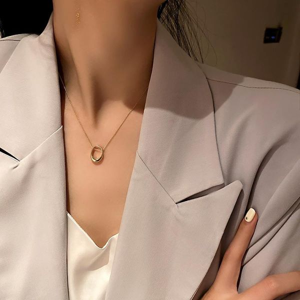 

pendant necklaces korean style necklace for women simple clavicle chain fashion elegant jewelry gifts girlfriend, Silver