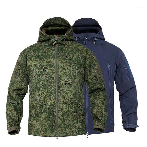 

men's jackets mege military camouflage fleece tactical jacket men waterproof softshell windbreaker winter army hooded coat hunt clothes, Black;brown