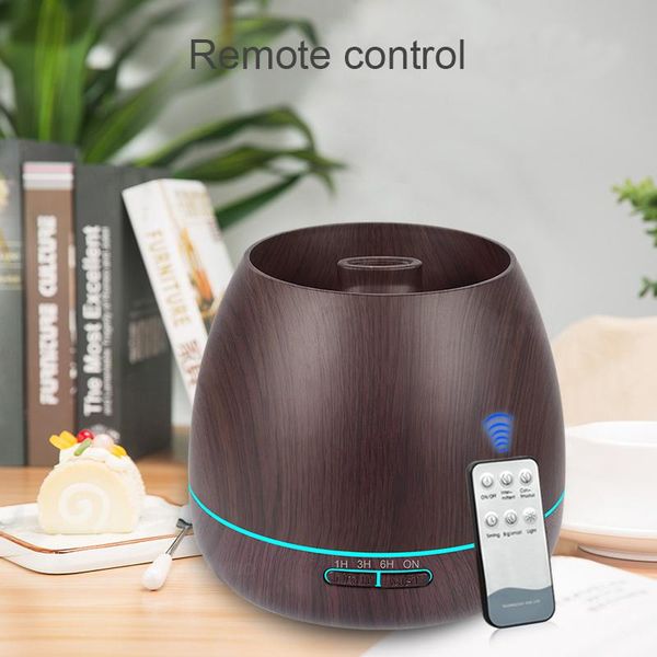 

550ml aroma essential oil diffuser ultrasonic air humidifier with wood grain electric led lights aroma diffuser for home quiet