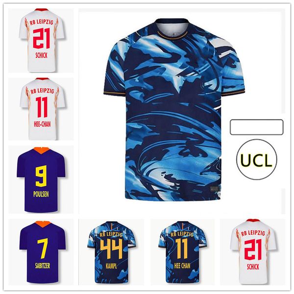 

2020 2021 poulsen soccer jerseys sabitzer forsberg konate klostermann halstenberg nkunku schick custom 20 21 kids football shirts, Black;yellow