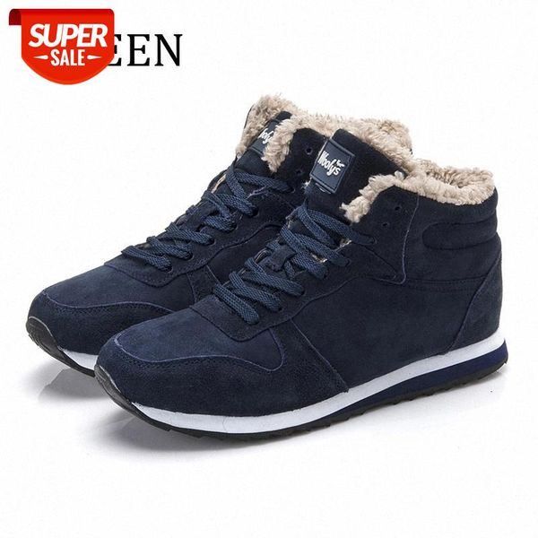 

yween winter boots men fashion fur flock winter shoes men leather ankle boots warm casual size 36-48 #646w