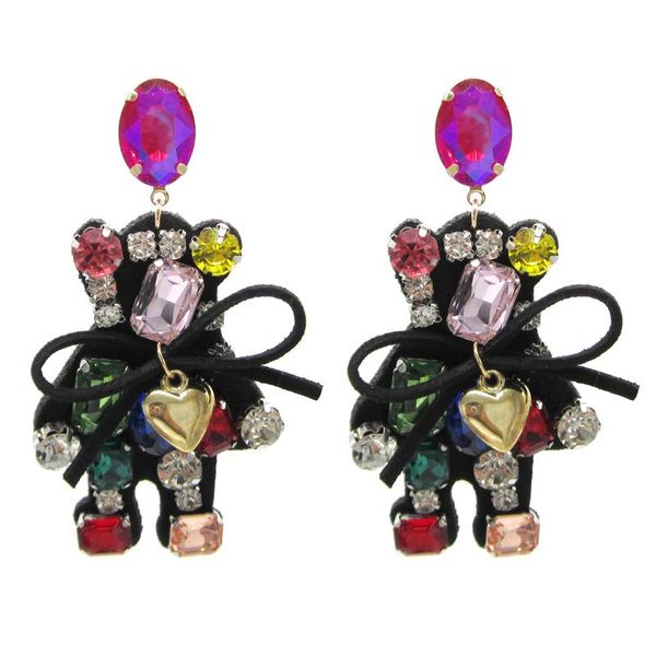 

dangle & chandelier bohemian crystal stone big earrings for women 2021 cartoon animal statement party jewelry ear, Silver