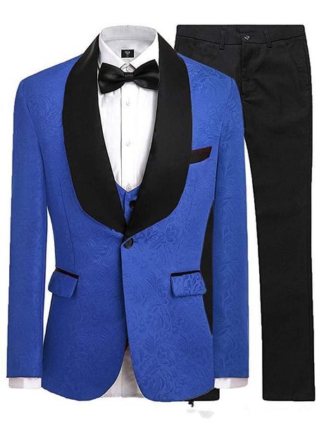 

men's suits & blazers arrival one button groomsmen shawl lapel groom tuxedos men wedding/prom man blazer ( jacket+pants+vest+tie)a97, White;black