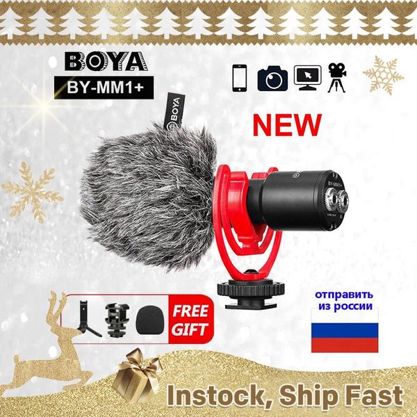 

boya by-mm1 + video microphone wireless microfono condensa.super-cardioid condensator sun mic for smartphone dslr cameras