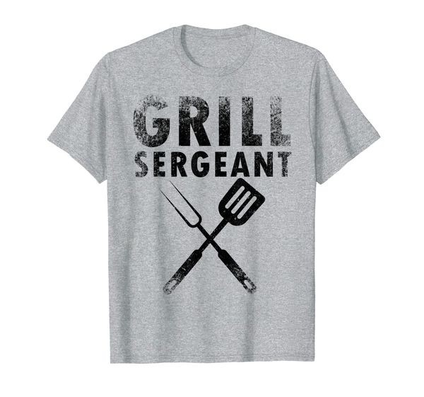 

the grill sergeant t shirt father's day gift dad bbq cook, White;black