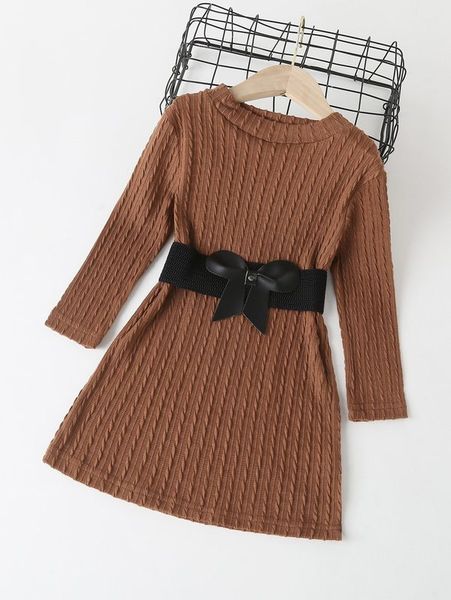 

toddler girls bow front textured belted dress she, Red;yellow