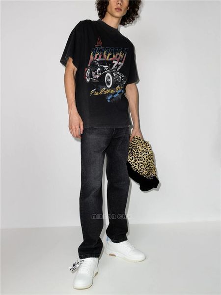 

men's t-shirts 2021ss represent t-shirt men and women 1:1 high-quality retro skull street hip-hop destroys oversize, White;black