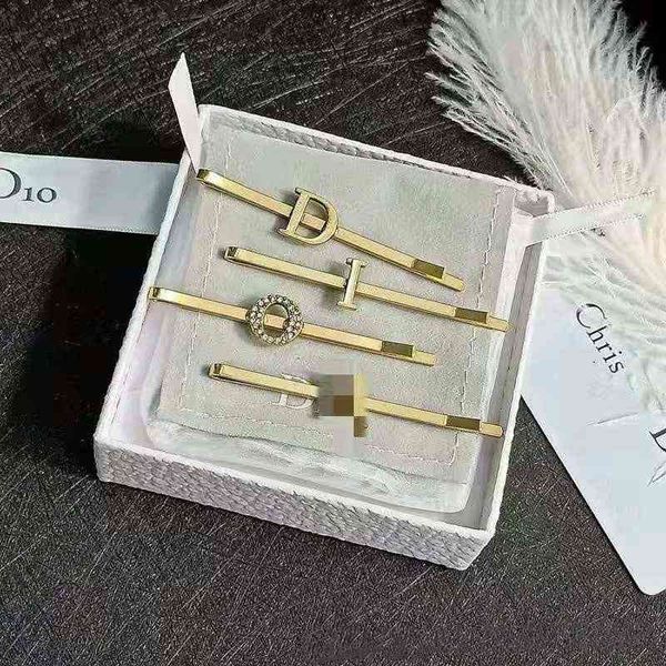 

75% off outlet online family's new fashion letter hairpin dk5l, Golden;silver