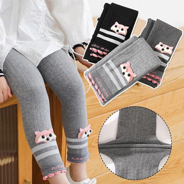 

women's leggings 2022 cotton baby girls lace princess skirt-pants spring autumn children slim skirt trousers kids clothes m, Black