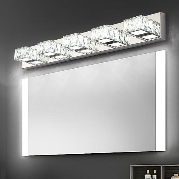 

24w/30w led wall vanity light fixture bath k9 crystal mirror front lamp washroom