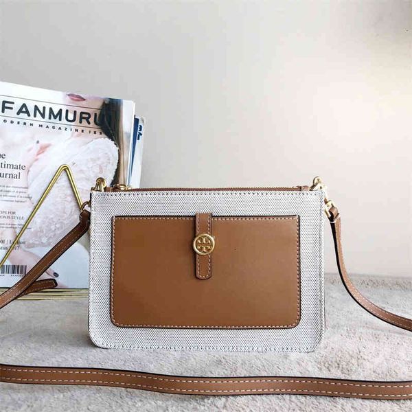 

2021 new tb women's small square leather single shoulder diagonal simple and versatile commuter bag 82297