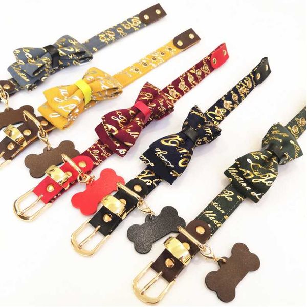 

dog bow collar bone charm pet dog collar necklace gift box small cat collars 2021 new pet