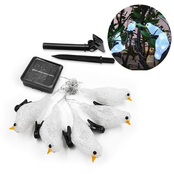 

strings string home garden party energy saving solar lights acrylic bird abs landscape fairy lamp decoration holiday reusable waterproof