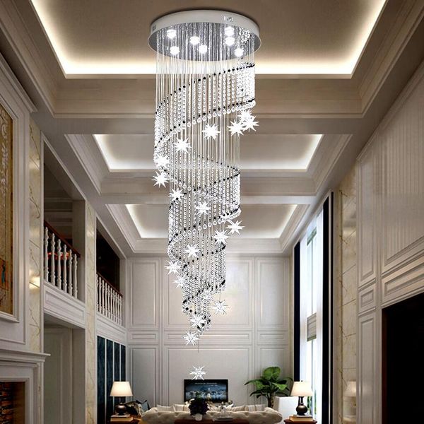 

chandeliers modern crystal chandelier moon and star spiral shape design for lobby stair lighting lamps