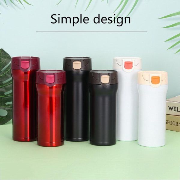 

water bottles vacuum flask stainless steel insulated bottle coffee mug creative car cup bounce lid business office gift