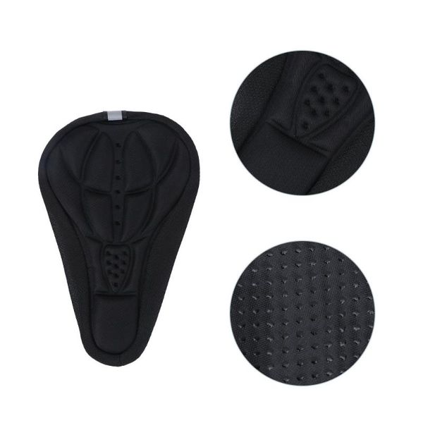 

bike saddles comfy cycling pad seat saddle cover 3d cushion (black)
