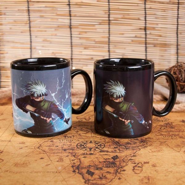 

anime naruto coffee mugs funny color change tea cups sasuke kakashi itachi creative drinkware