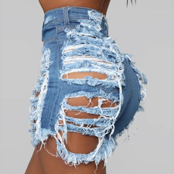 

1pcs mid waist womens jeans denim shorts 2021 summer fashion denim broken hole shorts ladies skinny super short jeans, White;black